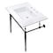 Fauceture KVPB31227W8MB Edwardian 31" Console Sink Set, White/Matte Black KVPB31227W8MB - alternate 1